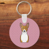 Porte-clés Dessin de Basenji (Recto)