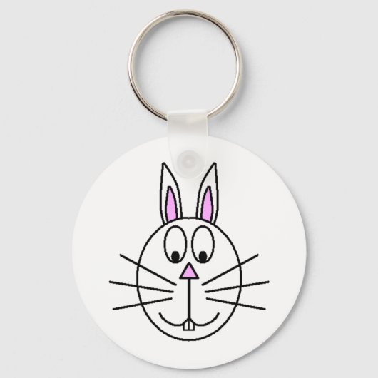 Porte-clés Dessin de Big White Rabbit (Recto)
