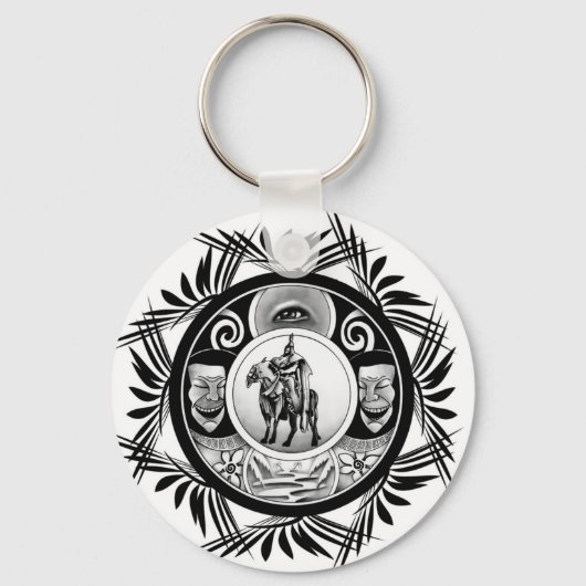 Porte-clés Dessin de cavalier (Recto)