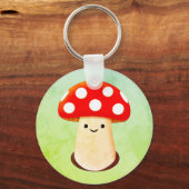Porte-clés Dessin de champignons mignons (Recto)