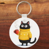 Porte-clés dessin de chat (Recto)
