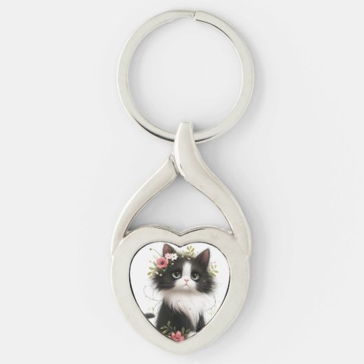 Porte-clés Dessin de chat (Devant)