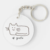Porte-clés Dessin de chat El Gato Cartoon (Dos)