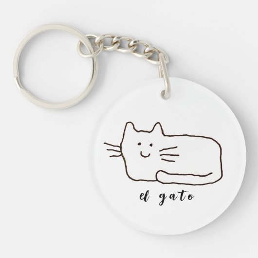 Porte-clés Dessin de chat El Gato Cartoon (Devant)