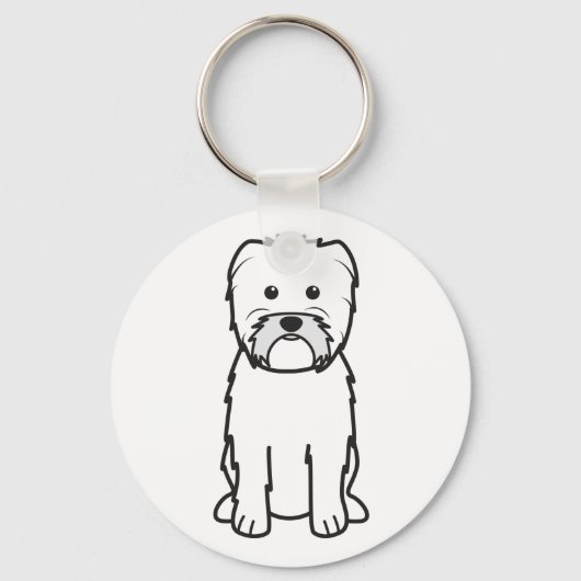 Porte-clés Dessin de Chien Affenpinscher (Recto)