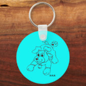 Porte-clés Dessin de chien crayon de charbon (Recto)