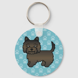 Porte-clés Dessin de chien de bande dessinée Terrier Cairn Br