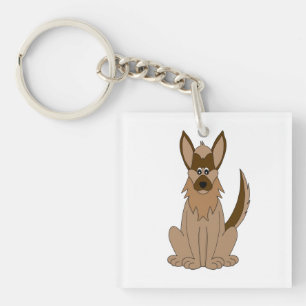 Porte-clés Dessin de chien Extraordinaire berger allemand