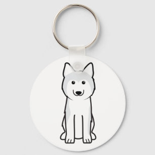 Porte-clés Dessin de Chien Sibérie Husky