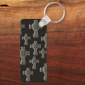 Porte-clés Dessin de croix de tête de cimetière gothique d'Ha (Verso)