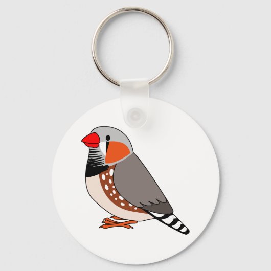 Porte-clés Dessin de dessin mignon zèbre finch (Recto)