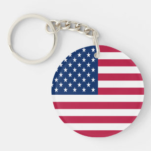 Porte-clés Dessin de fierté de drapeau américain USA
