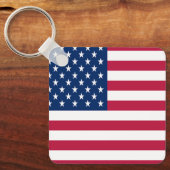 Porte-clés Dessin de fierté de drapeau américain USA (Recto)