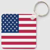Porte-clés Dessin de fierté de drapeau américain USA (Dos)