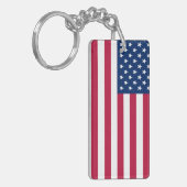 Porte-clés Dessin de fierté de drapeau américain USA (Devant gauche)