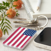 Porte-clés Dessin de fierté de drapeau américain USA (Devant droit)
