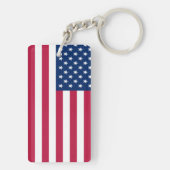 Porte-clés Dessin de fierté de drapeau américain USA (Dos)