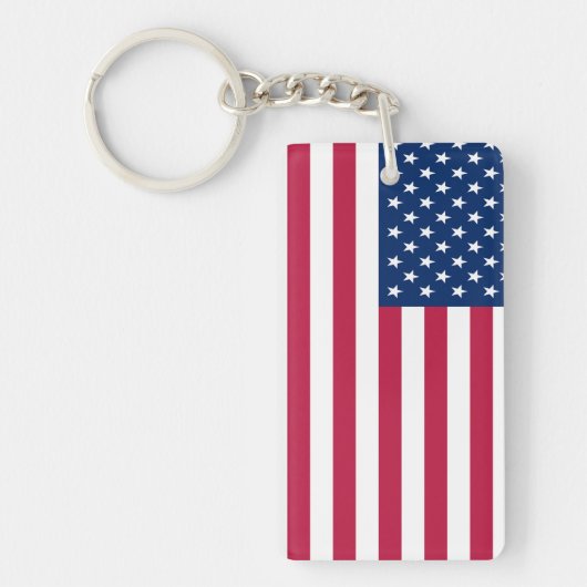 Porte-clés Dessin de fierté de drapeau américain USA (Devant)