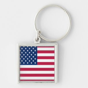 Porte-clés Dessin de fierté de drapeau américain USA