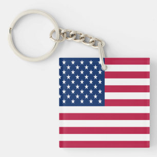 Porte-clés Dessin de fierté de drapeau américain USA