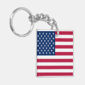 Porte-clés Dessin de fierté de drapeau américain USA (Devant gauche)