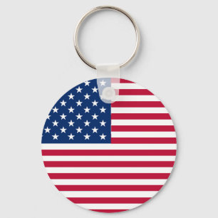 Porte-clés Dessin de fierté du drapeau américain USA