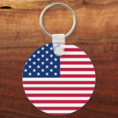 Porte-clés Dessin de fierté du drapeau américain USA (Recto)