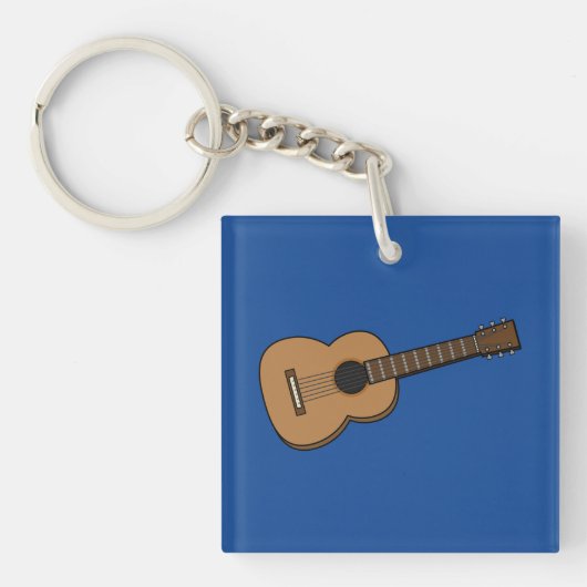 Porte-clés Dessin de guitare (Devant)