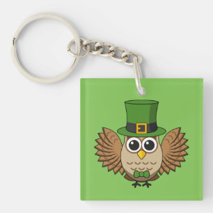 Porte-clés Dessin de la chouette de la Saint Patrick