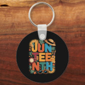 Porte-clés Dessin de la définition de Juneteenth Histoire (Recto)