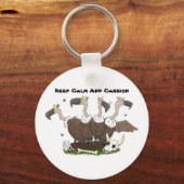 Porte-clés Dessin de l'humour vautours drôle (Recto)