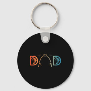 Porte-clés Dessin de papa de pêche drôle pour les hommes de l