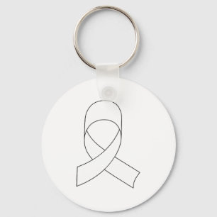 Porte-clés Dessin de ruban blanc