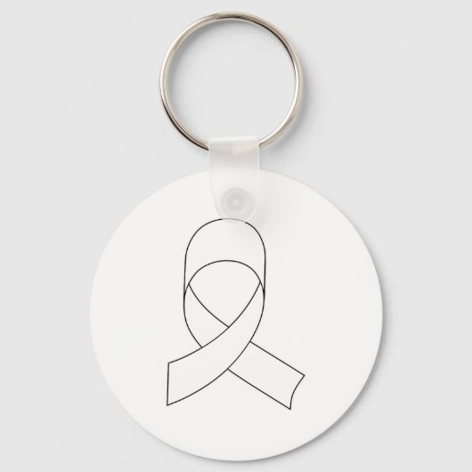Porte-clés Dessin de ruban blanc (Recto)