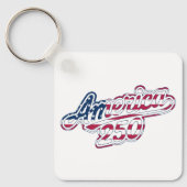 Porte-clés Dessin de script de drapeau pour l'Amérique 250 Se (Recto)