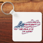 Porte-clés Dessin de script de drapeau pour l'Amérique 250 Se (Recto)