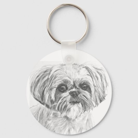 Porte-clés Dessin de Shih Tzu (Recto)