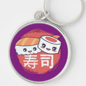 Porte-clés Dessin de sushi animé drôle (Devant)