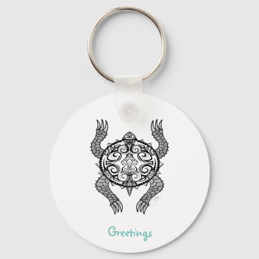 Porte-clés Dessin de tortue (Recto)