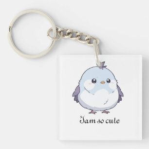 Porte-clés Dessin d'oiseau Cute Kawaii Chubby - adorable Past