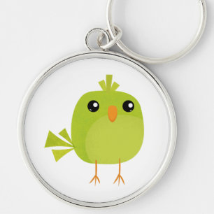 Porte-clés Dessin d'oiseau vert