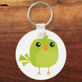 Porte-clés Dessin d'oiseau vert (Recto)