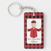 Porte-clés Dessin Drôle Drôle Dit Buffalo Plaid (Devant)
