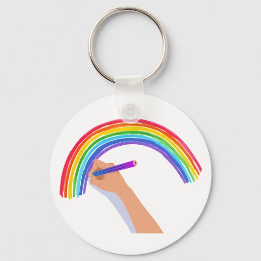 Porte-clés Dessin d'un arc-en-ciel (Recto)