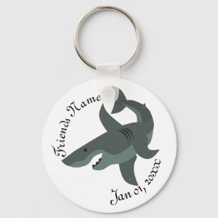 Porte-clés Dessin d'un grand requin effrayant