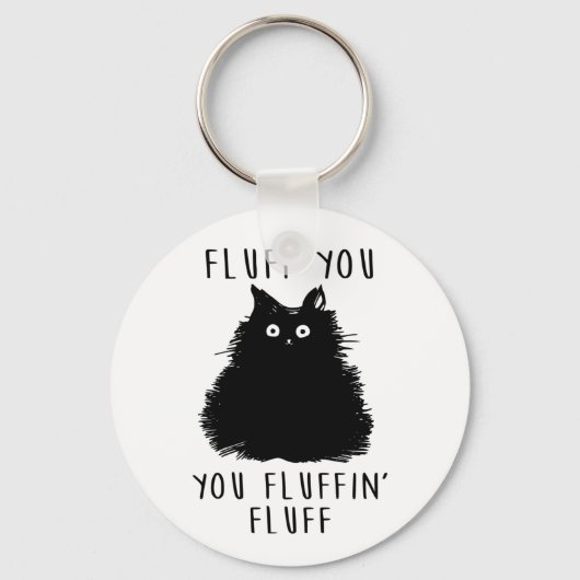 Porte-clés Dessin Fluit You Black Cat (Recto)