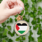 Porte-clés dessin graphique du pavillon de palestine mignon (Main)