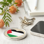 Porte-clés dessin graphique du pavillon de palestine mignon (Côté)