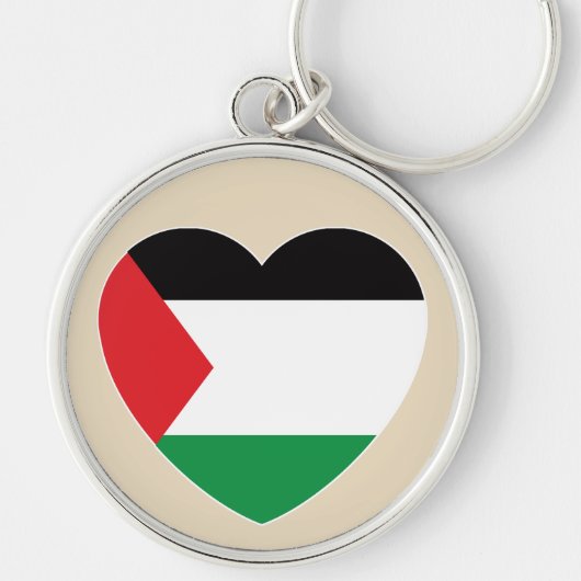 Porte-clés dessin graphique du pavillon de palestine mignon (Devant)