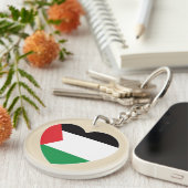 Porte-clés dessin graphique du pavillon de palestine mignon (Devant droit)